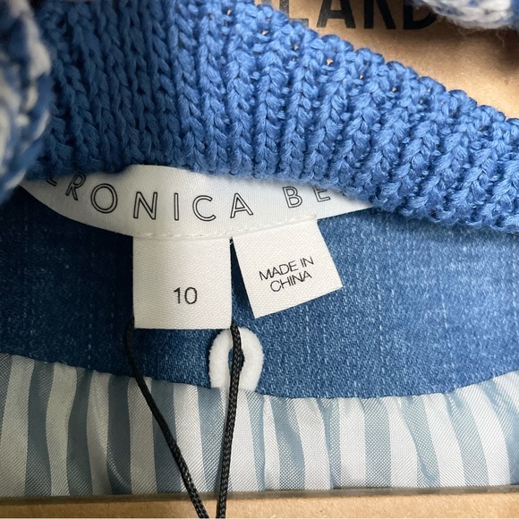 Veronica Beard Naira Jacket Cosmo Size 10 & Vivi Knit Dickey Blue Multi 00-14 - Picture 7 of 14